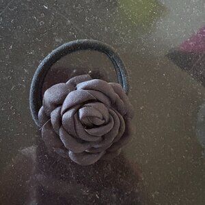 Flower Black Hair Tie